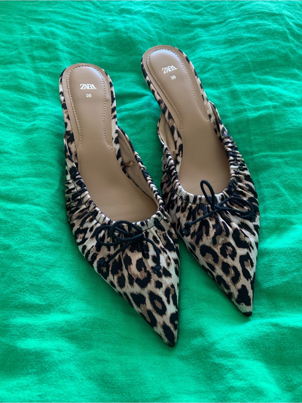 Zara animal print mini heels